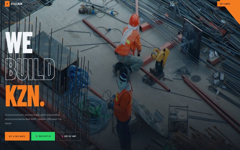Construction & Trades template preview